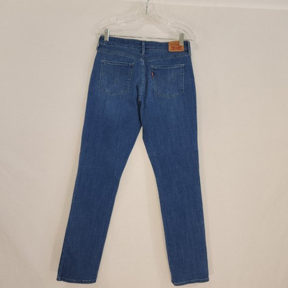 LEVI'S Mid Rise Skinny Floral Embroidered Jeans Size W31 L32 79% Cotton 19% Poly - Picture 4 of 16